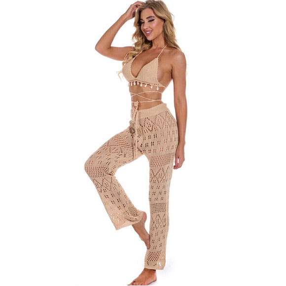 Beach Pants In Khaki Various Sizes - Picture 3 of 6